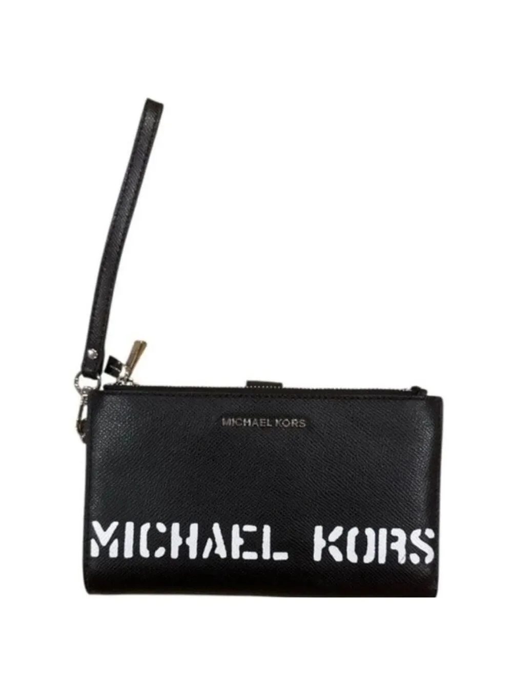 Michael Kors Jet Set Large Double Zip Saffiano Wristlet Wallet